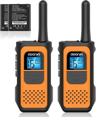 2X Funkgeräte mit großer Reichweite PMR VOX Walkie Talkies mit Batterie 16Kanäle - Bild 1 von 4
