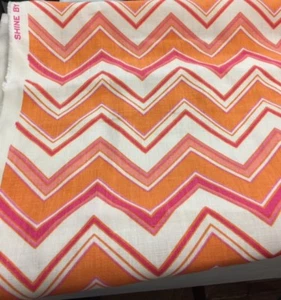shine delano house chevron zig zag print on linen fabric by the yard - Picture 1 of 1