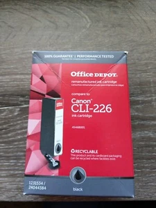 Canon CLI-226 Ink Cartridge Black (office depot remanufactured ink) New - Picture 1 of 4
