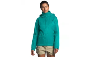The North Face Foundation Waterproof Hooded Jacket Windbreaker Turquoise Sz S, M - Picture 1 of 3