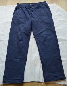 Margaret Howell Navy Blue Button Cotton Sweatpants Joggers Womens Small S / M - Picture 1 of 12