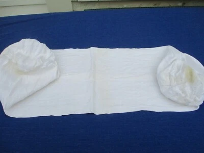 Taie housse de traversin polochon ancienne chanvre lin 33 x 102 cm N°10 usagée - Photo 1/4