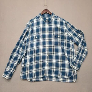 Lucky Brand Men's Blue Plaid Long Sleeve Button Up Shirt/Flannel Size XXL - Picture 1 of 8