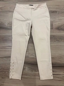 Women's Ivanka Trump Cream Tapered Leg Dress Pant Size 8 Work/Business Casual - Picture 1 of 6