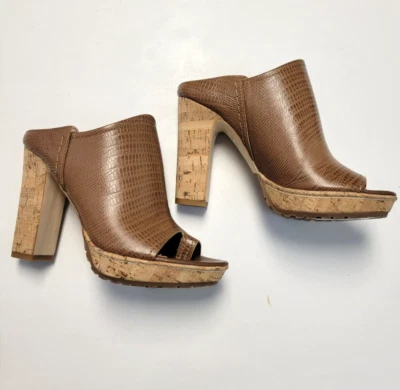 $328 NUEVO Donald J Pliner LISA Punta Abierta Tacón Bloque Sin Cordones Sillín Jena Mujeres 6.5 Foto 1 de 4