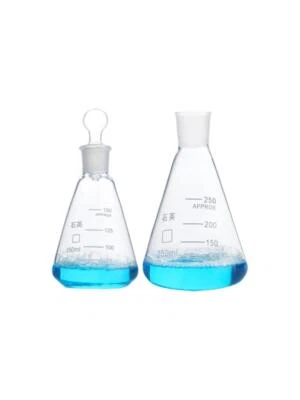 High Temp Resistant Quartz Erlenmeyer Flask 25ml-2000ml Lab Chemistry Gear - Image 1 of 4
