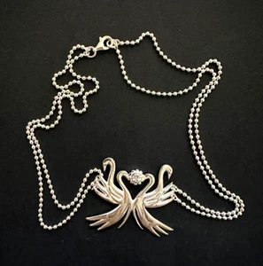 Lord Of The Anelli Elf-Collier Swan Sterling Silver - Foto 1 di 4