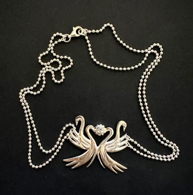 Lord Of The Anelli Elf-Collier Swan Sterling Silver - Immagine 1 di 4