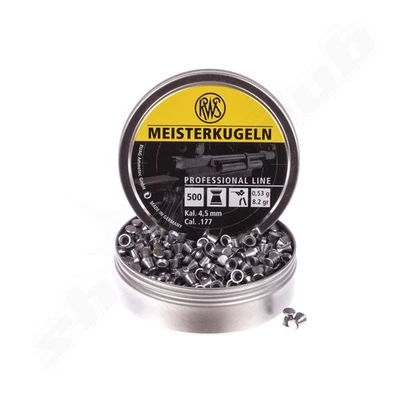 RWS Meisterkugeln Diabolos Gelb Professional 4,5mm 0,53g für Luftgewehr 500 Stk.