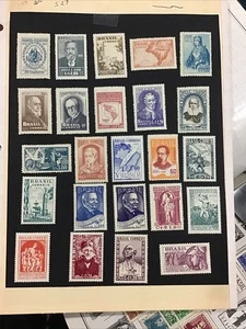 Brazil 1951-1954 F-VF MNH & MLH Lot Between Sc#705-777, (W47) - Picture 1 of 2