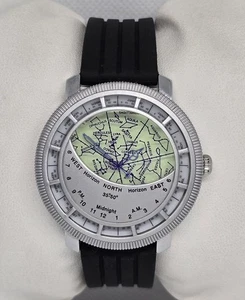 Men’s Astronomy Star Map Constellation Dial Celestial Chart Rubber Band Watch 08 - Picture 1 of 9