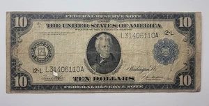 1914 Ten Dollar Federal Reserve Note San Francisco ($10 Large Note FR# 951A) - Picture 1 of 17