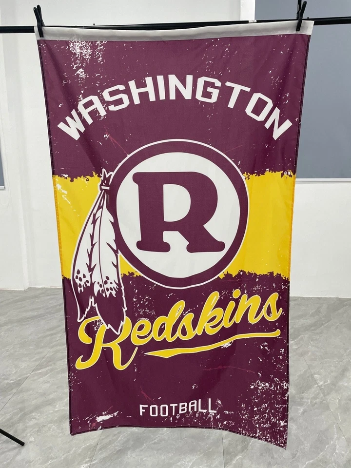 Washington Redskins Commanders Fútbol Vertical 3x5 Pies Bandera Diseño Lavado Foto 1 de 1