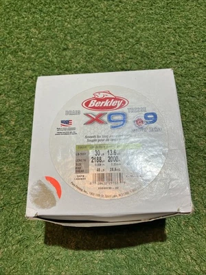 Berkley X9 Braid Fishing Line 2188Yd Low Vis Green 30Lb Test Smooth Casting - Image 1 of 4