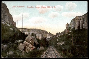 Postcard SD Blackhills South Dakota Spear The Palisades c1910s - Bild 1 von 2