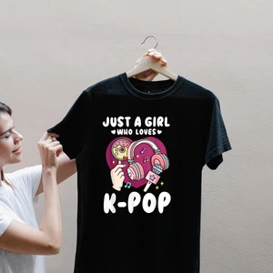 K-Pop Just a Girl Who Loves K-Pop T-Shirt - Picture 1 of 48