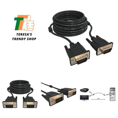 TP121 - VGA Cable 100ft - Computer/Monitor/Projector/PC/TV Cord 15 PIN, 100 F... - Image 1 of 4