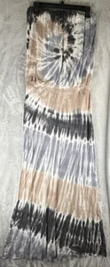 Young Fabulous & Broke Maxi Dress Size M Stretchy Tie Dye Strapless Boho Modal - Picture 1 of 10