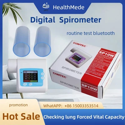 Цифровой СПИРОМЕТР проверка легких принудительный жизненной емкости рутинный тест bluetooth - Изображение 1 из 4