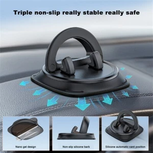 360° Rotatable Dashboard Car Cell Phone Holder Mount with Non-slip Silicone USA - Picture 1 of 12