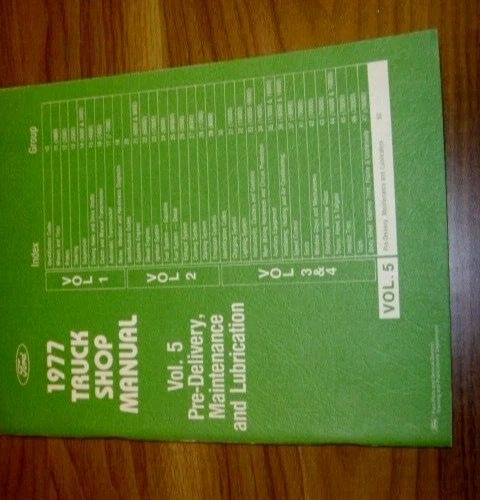 Ford F-150 1977 camioneta pickup manual de mantenimiento y lubricación previa a la entrega Foto 1 de 1