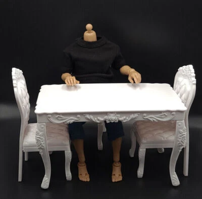 1/6 Soldier Scene Table Chair Dining Table Stool 12" Doll Hand Model New - Image 1 of 3