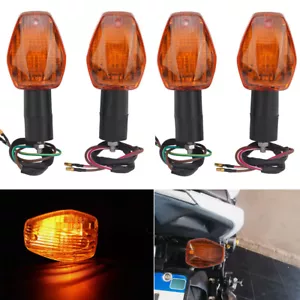 4Pcs Universal Signal Indicator Lights For Kawasaki ER-5 ER500C 2001 - 2005 - Picture 1 of 9
