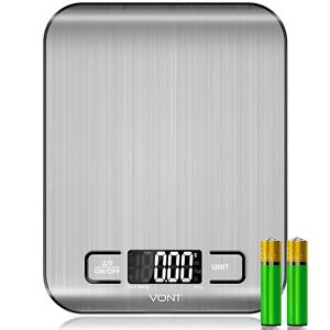 Digital & Mechanical Kitchen Scale w/LCD Screen, 304 Food Grade Stainless Steel
