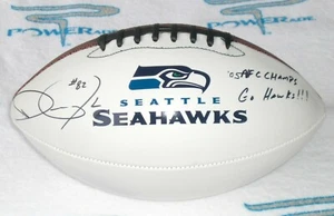 FÚTBOL AMERICANO CON LOGOTIPO BLANCO FIRMADO POR DARRELL JACKSON - Seattle Seahawks - Florida - Imagen 1 de 4