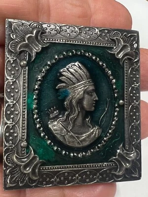 Cinturón de trabajo de latón bergamota de colección esmalte 1975 firmado y numerado 0-60 Foto 1 de 4