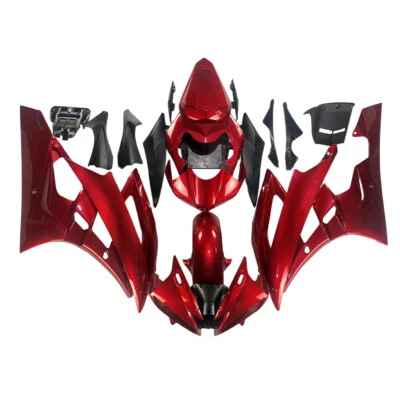 Carrocería ABS para Yamaha YZF600 R6 2006 2007 R6 06 07 carenados negro rojo caramelo Foto 1 de 4