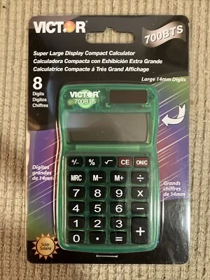 Victor 700BTS Super Large Display Compact Calculator 8 Digits New Factory Sealed - Image 1 of 2