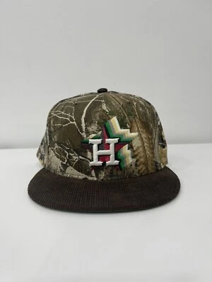 Houston Astros New Era Corduroy Brim Camo 20 Year Patch Fitted Cap Hat 7 7/8 - Image 1 of 4