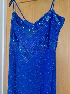 Fabulous Gina Bacconi Saphire Evening Dress - Picture 1 of 7