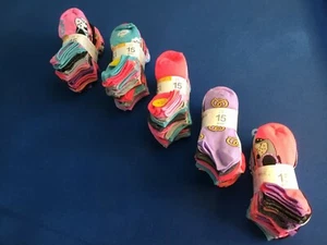 Girls' no show socks (Wonder Nation) girls' size S, M or L, multi-colors, 15 pk - Picture 1 of 53