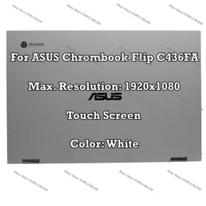 14" Asus Chromebook Flip C436FA FHD LCD LED Touch Screen Assembly Display White - Picture 1 of 8
