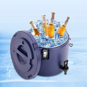 20L Blue Stainless Steel Beverage Dispenser With Spout Insulated Portable Cooler - Imagen 1 de 16