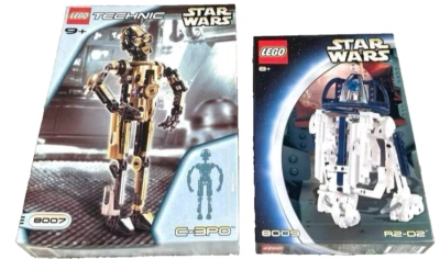 LEGO 8007 Technic Star Wars C-3PO 2001 Droid Series & 8009 R2-D2 Sealed Box Set - Image 1 of 4