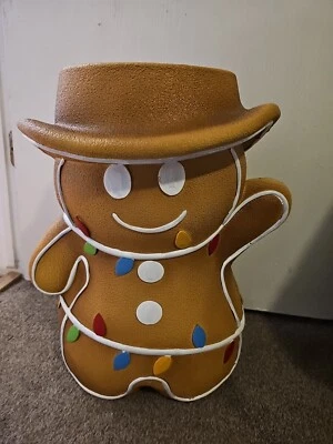 Gingerbread Cowboy Viral Food Stool Christmas Holiday Decor Side Table TikTok - Image 1 of 4