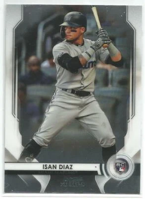Isan Diaz Miami Marlins 2020 Bowman Sterling Rookie Card - Image 1 of 2