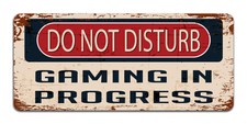 Non disturbare: il gioco in corso-VINTAGE METAL SIGN | Gamer Uomo Grotta Decor