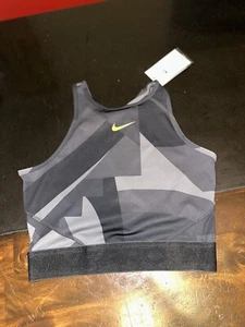 NIKE PRO WOMENS TRAINING TANK TOP Size Small BLACK AND GREY - Picture 1 of 3