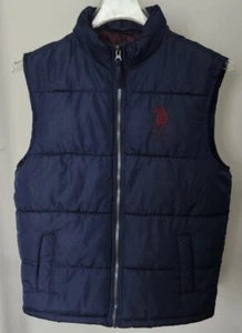 NEW! U.S. Polo Assn. Junior Navy Puffer Full Zip Vest Big Pony Logo! XL (18/20) - Picture 1 of 5
