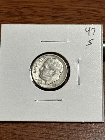 1947 S Silver Roosevelt Dime Free Shipping Cover