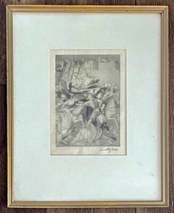TIMOTHY COLE ORIGINAL handsignierter Holzstich 1892 Schlacht am Heiligen Ephesius - Bild 1 von 12