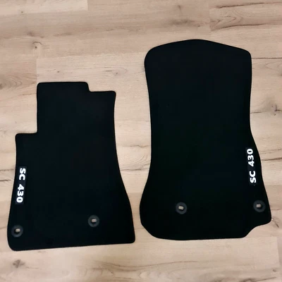 Front Two Car Floor Mats Velour For Lexus SC430 Waterproof Black Carpet Liners - Image 1 of 4