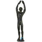 Statue lance-disques athlète olympique grec ancien sculpture en bronze massif