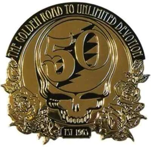 GRATEFUL DEAD - 50TH ANNIVERSARY - METAL STICKER 4 x 4 BRAND NEW CAR DECAL 7988 - Picture 1 of 1