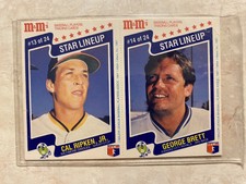 1987 M&M's Star Lineup Cal Ripken Jr George Brett #13-14