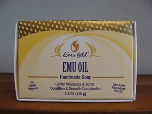 Emu Gold Emu Oil Handmade Soap 3.5 oz (Lot of 2 Bars of Soap) with Silver - Picture 1 of 3